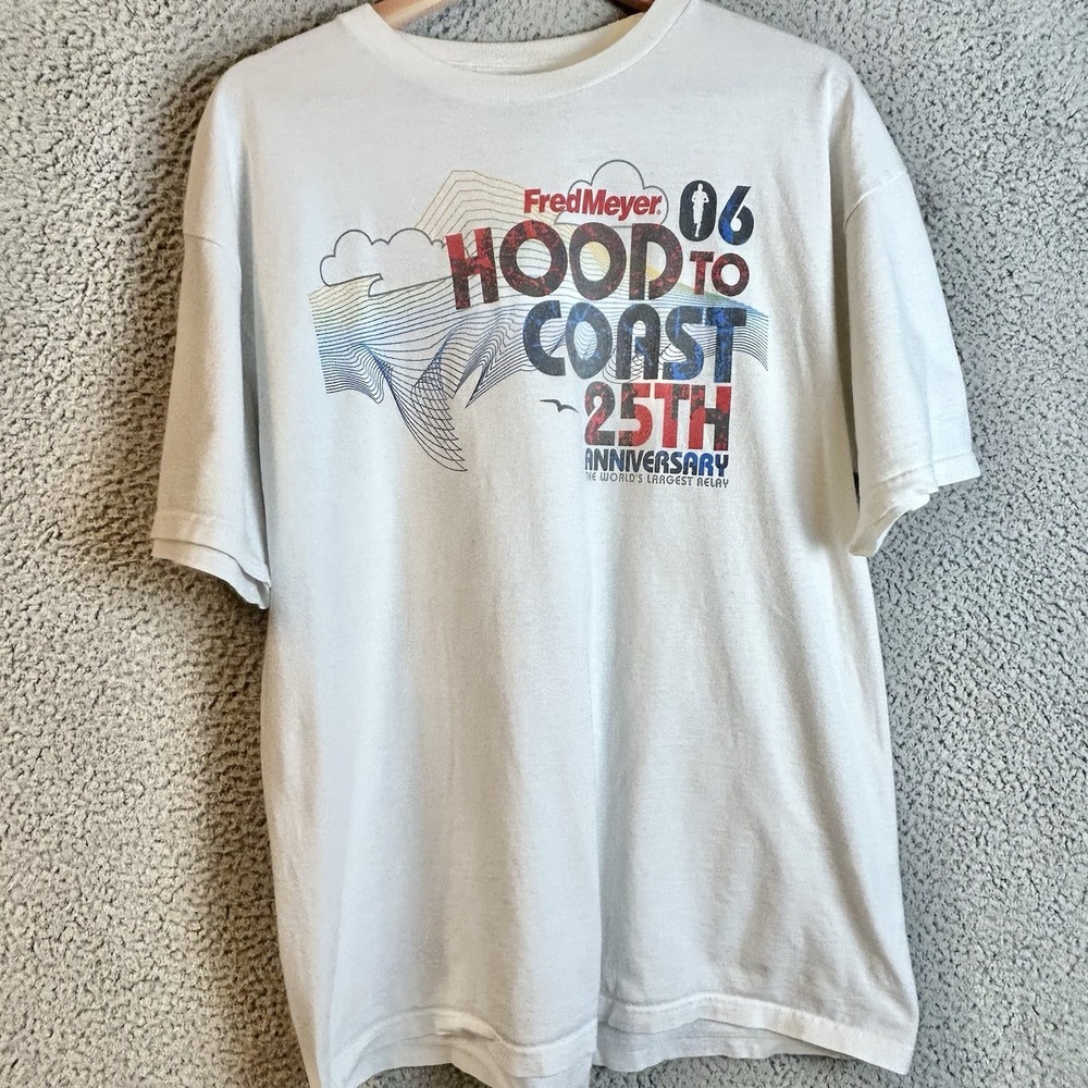 Vintage Nike T Shirt Hood To Coast 25th Anniversary Y2K Double Sided Graphics